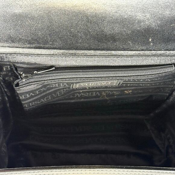 Versace Vintage Top Handle Patent Leather Tote with Gold Hardware - Picture 10 of 11